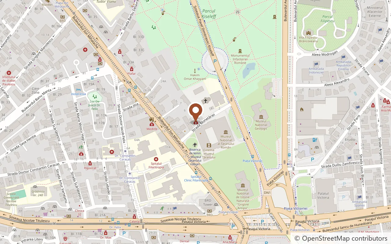 Hartă: Dr. Leventer Centre, Strada Monetăriei nr. 8, București